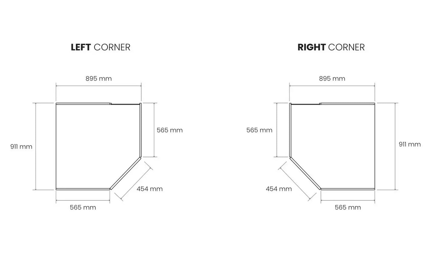 Habitat Munich Corner 1 Door Mirror Wardrobe - Anthracite